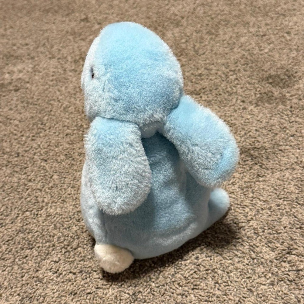 Vintage 1988 Commonwealth Blue Bunny Rabbit Plush Korea Easter Lovey 10" - Picture 3 of 6